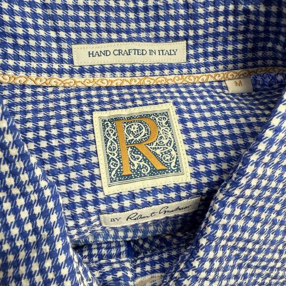 Robert Graham Seersucker Checker Button Front Long Sleeve Casual Shirt M - Picture 5 of 6